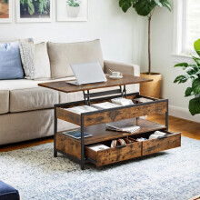 Lift-Top Coffee Table with Adjustable Height and Storage
