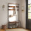 VASAGLE Rustic Industrial Coat Rack with Bench & Storage Hooks 2