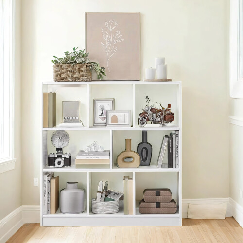 VASAGLE Modern White Bookcase with Versatile Storage 2