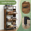 VASAGLE Rustic Flip Shoe Rack with 3 Compartments 5