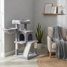 Cat Tree, Cat Tower, Widened Perch for Large Cats, Light Grey PCT51W