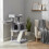FEANDREA Cat Tree, Cat Tower, Widened Perch for Large Cats, Light Grey PCT51W 1