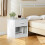VASAGLE Modern Minimalist White Bedside Table with Drawer 3