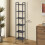 VASAGLE Space-Saving 6-Tier Bookshelf for Small Rooms, Ebony Black 2