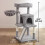 FEANDREA Cat Tree, Cat Tower, Widened Perch for Large Cats, Light Grey PCT51W 6
