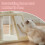 FEANDREA Large Cat Tree with 2-Door Cave, Scratching Ramp, Pompom 5