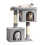 FEANDREA Light Grey Cat Tree with Sisal, Plush, Anti-Tip Kit 3