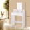 VASAGLE Dressing Table with Large Mirror, Vanity Table with 2 Drawers and 3 Compartments, Makeup Table, Modern 4