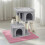 FEANDREA Light Grey Cat Tree with Sisal, Plush, Anti-Tip Kit 5