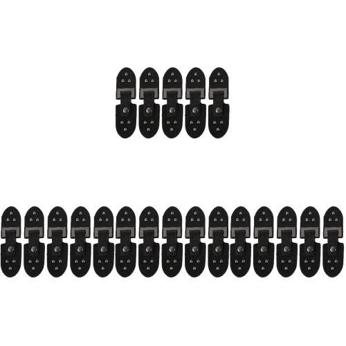 20Paren Zwarte PU Toggle Sluitingen Duffle Knopen Voor DIY 1
