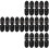 20Paren Zwarte PU Toggle Sluitingen Duffle Knopen Voor DIY 6