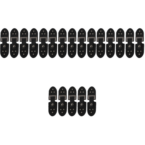 20Paren Zwarte PU Toggle Sluitingen Duffle Knopen Voor DIY 2