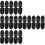 20Paren Zwarte PU Toggle Sluitingen Duffle Knopen Voor DIY 7