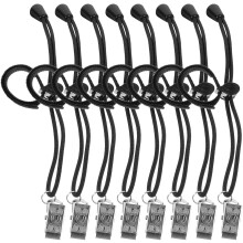 40Stk Flexible Fotohintergrund-Clips Schwarz