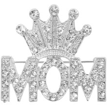 5 Pack Mom-Mom Pin Crown Happy Mothers Day Pins Brooch For Women