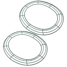Set Of 2 Egg Shaped Wire Wreath Form Wreathes Easter Display Holder