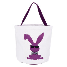 2 Pcs Rabbit Pattern Candy Bucket Easter Treat Bag