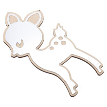 5Pcs Nordic Style Mirror Household Hanging Decorative Makeup Adorn