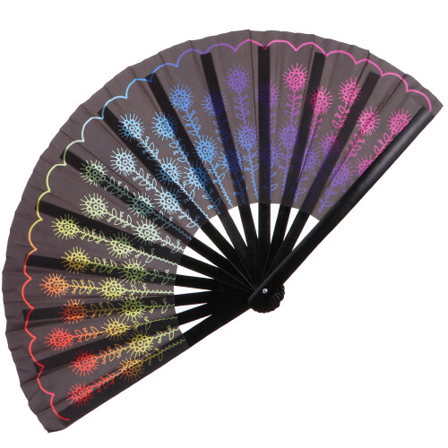 1Pc Delicate Peacocks Tail Design Folding Fan Classical Craft