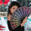 1Pc Delicate Peacocks Tail Design Folding Fan Classical Craft 5