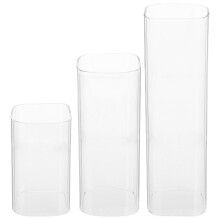 2 Count Tea Light Holder Glass Tubes Candleholders For Pillar Candles