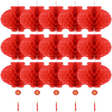 125 Pcs Foldable Red Paper Lanterns For Spring Festival And New Year