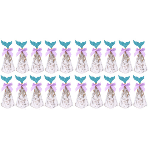 50 Pcs Creative Mermaid Candy Boxes Triangle Pyramid Gift Boxes 1