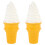 2Pcs Kid Imitation Ice Cream White Realistic Display Model 2