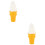 2Pcs Kid Imitation Ice Cream White Realistic Display Model 6