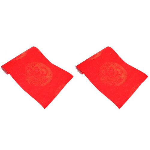 2 Rolls Thickened Red Xuan Paper For Chinese Calligraphy 1
