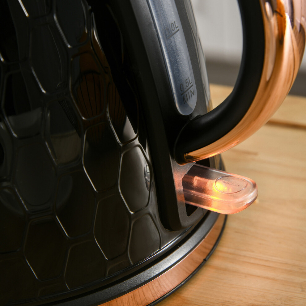 Kettle & Toaster Set 1.7L 3000W Black Fast Boiling 4 Slice Toasting Adjustable Browning Removable Crumb Tray Modern Design-image-OPC-PMTZ5NT-NEW