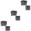 3 Packs Black Flower Wrapping Paper 20 Sheets Per Pack 5