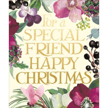 Emma Bridgewater Special Friend Christmas Card Gold Foiled Floral Xmas Greetings