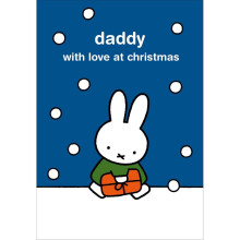 Miffy Daddy Christmas Card Cute Bunny With Love At Christmas Xmas Greetings