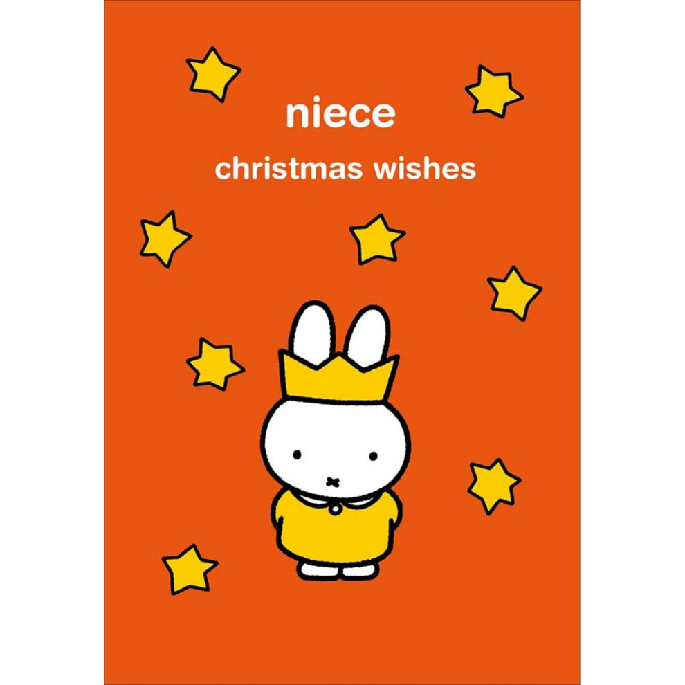 Woodmansterne Miffy Niece Christmas Card Cute Bunny Christmas Wishes Xmas Greetings