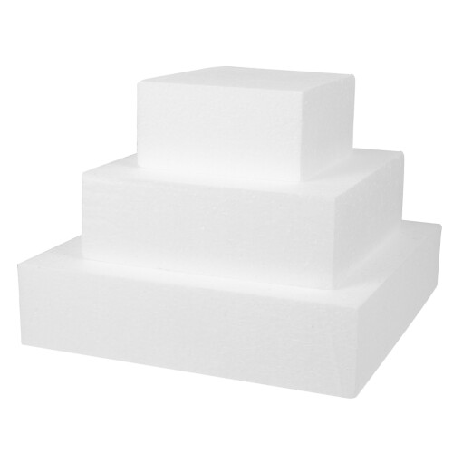 6 Pcs Square Cake Model Foams Baking Dummy 2