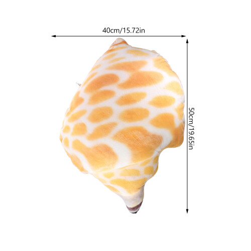 Plush Conch Throw Pillow Soft Decorative Sofa Bed Hugging Pillow 1