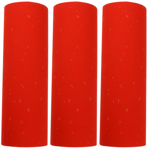 3 Rolls Red Xuan Paper Gift Tissue Chinese Calligraphy Roll 1