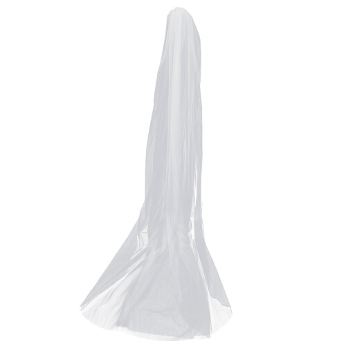 3Pcs 3M Long Double Layer Tulle Wedding Veil With Side Comb For Bride