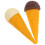 2Pcs 5.7Inch Simulation Ice Cream Waffle Cone Mold For Toddlers 1
