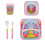 5 Set In Bamboo Con Piatto Ciotola 6