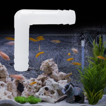 10 Stück Fischbecken Luftschlauchverbinder mit ABS-Bogenkopf und Durchflussregelventil