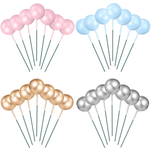 80 Unidades Topos De Bolo Forma De Bola Decorativos