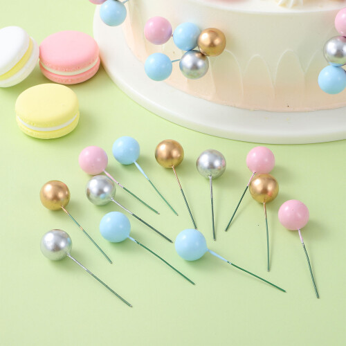 80 Unidades Topos De Bolo Forma De Bola Decorativos 2