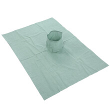 Baumwoll-Massagebettbezug mit Gesichtsöffnung 70x100cm, Grün/Schwarz
