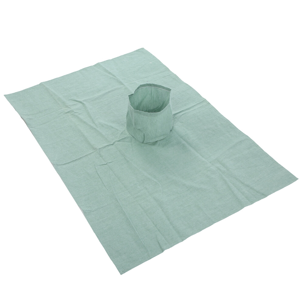 Cotton Massage Table Cover 70x100cm with Face Hole - Green/Black