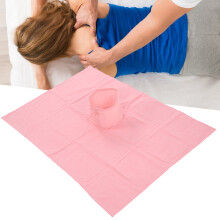 Pinkes Baumwoll-Massagebezug 70x100 cm mit Gesichtsausschnitt für Schönheitsstudio