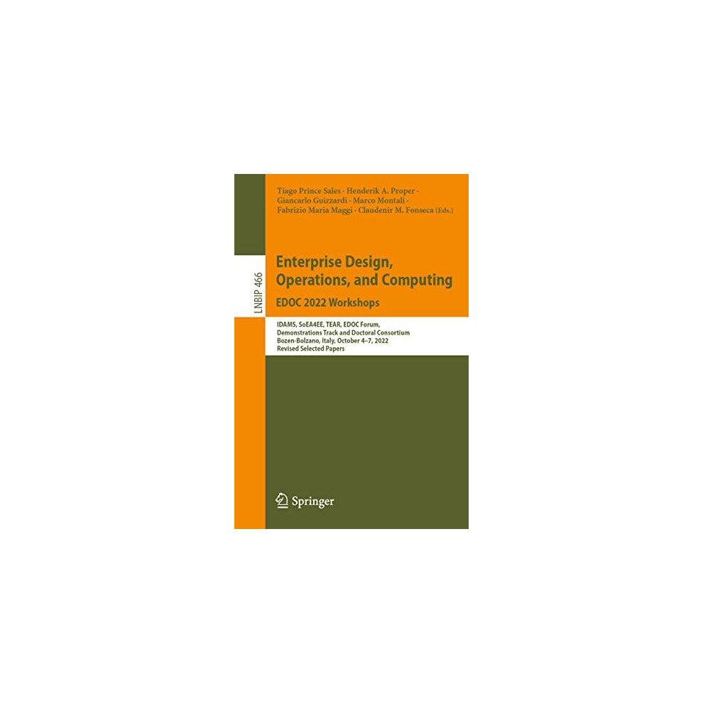 Riachristiecollections Enterprise Design Operations And Computing. Edoc 2022 Workshops Paperb