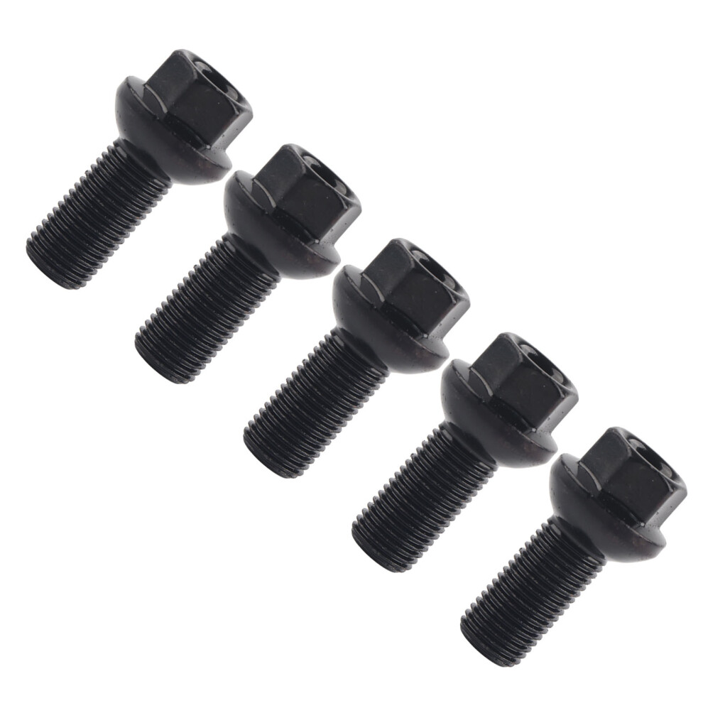 5Pcs Stainless Steel M14x1.5mm Wheel Lug Bolts For W176 A180 A200 Black 4661359639790