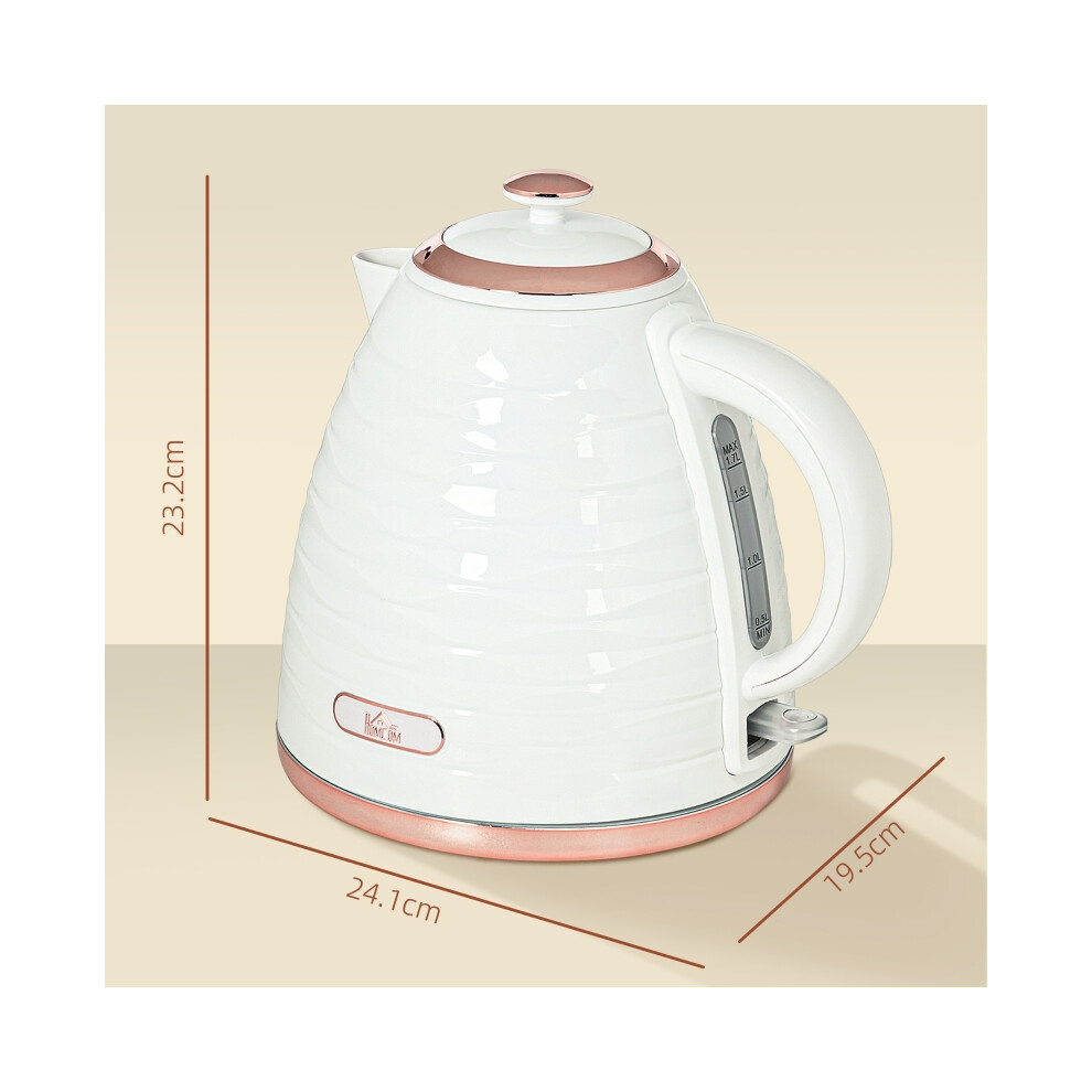 Honeycomb Kettle Cream 3kW Rapid Boil Electric Teapot - Easy to Use Stylish Design Fast Heating Home Appliance-image-OPC-PMTZDKG-NEW